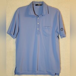 MEN'S RLX Ralph Lauren Sky Blue Polo Shirt Size Large
